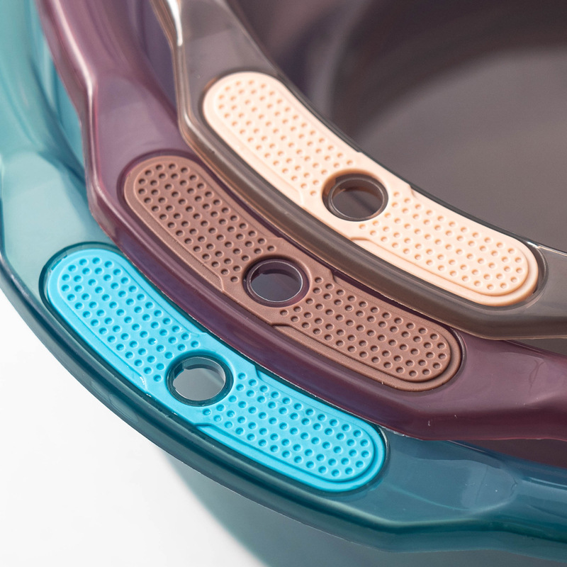 Thickened and deepened transparent basin household face wash basin large and small female student dormitory essential laundry foot basin