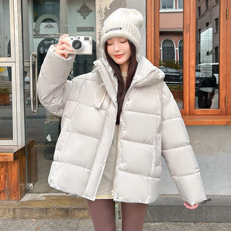 韩版休闲短款羽绒棉服女小个子冬季棉衣2025学院风加厚面包服外套|undefined