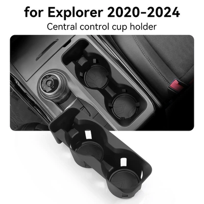 Suitable for 20-26 Explorer Models, the Central Control Water Cup Cover Protection Anti-Slip Mat Is a Special Car Accessory for Modification (Anti-slip mat) - 20-24-explorer-explorer-central-water-cup-cover-north-american-version