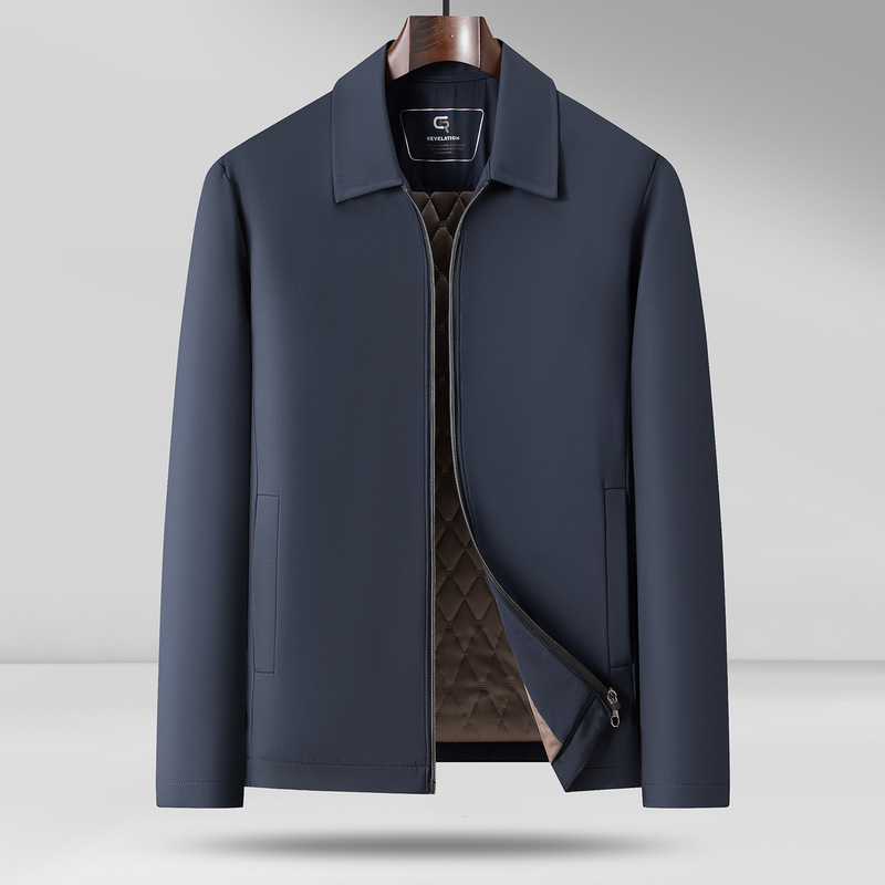 Men's Wool-Blend Cotton-Padded Executive Jacket 2026 Thickened New Style Business Casual Coat for Dad Men's Wool-Blend Cotton-Padded Executive Jacket 2026 Thickened New Style Business Casual Coat for Dad