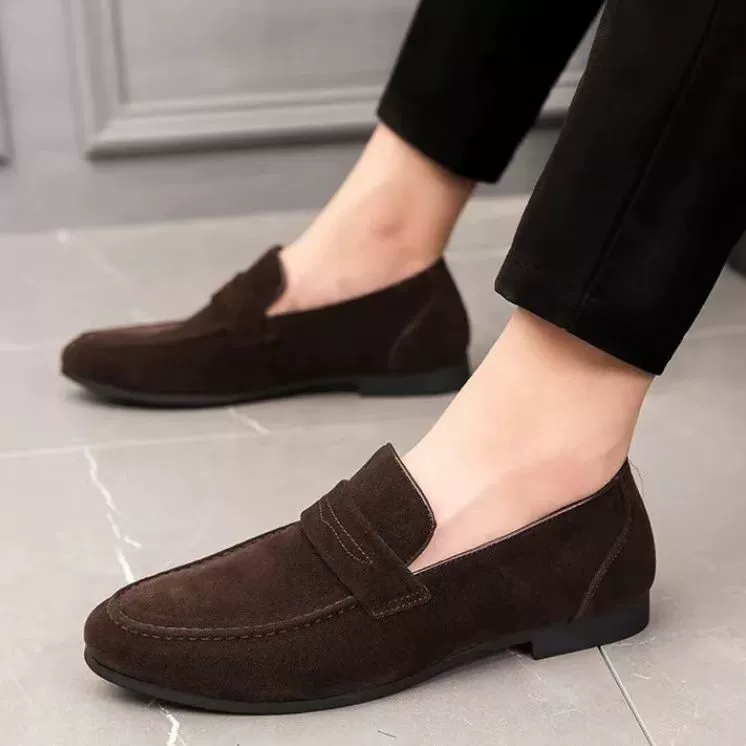 Новая мужская обувь Один педаль повседневный наконечник 40-48 большой размер плоской подошвы для внешней торговли мужская обувь