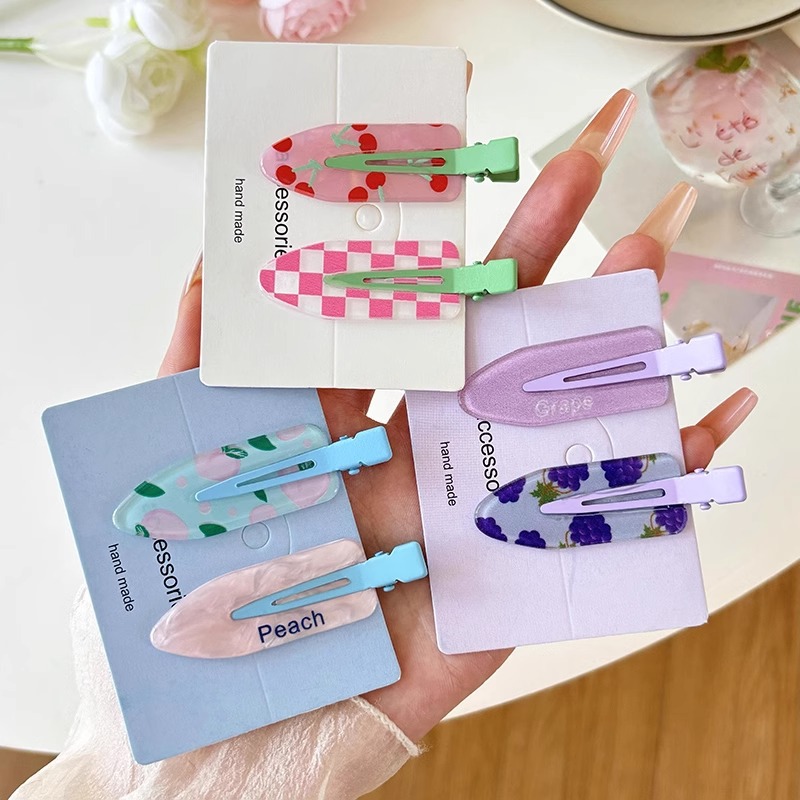 Verano color sin marcas clip de cabello adorable clips lateral frangeo coreano frente rotura clip de cabello tocado