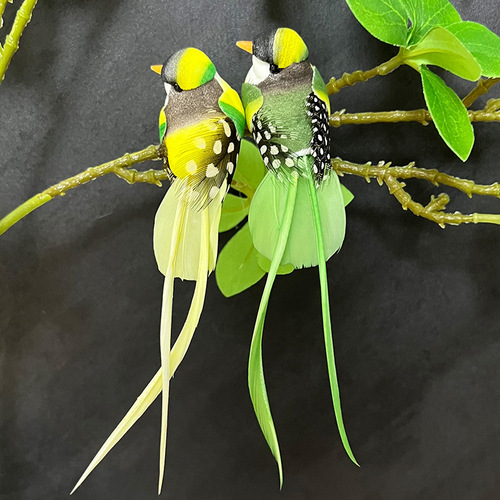 Artificial Feather Bird Ornament Craft Feather Product Courtyard Fake Bird Garden Bird Gardening Home