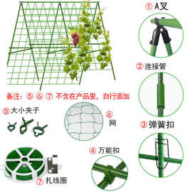 跨境爬藤杆爬藤支架种菜架子黄瓜豆角蔬菜月季花架包塑钢管支撑杆