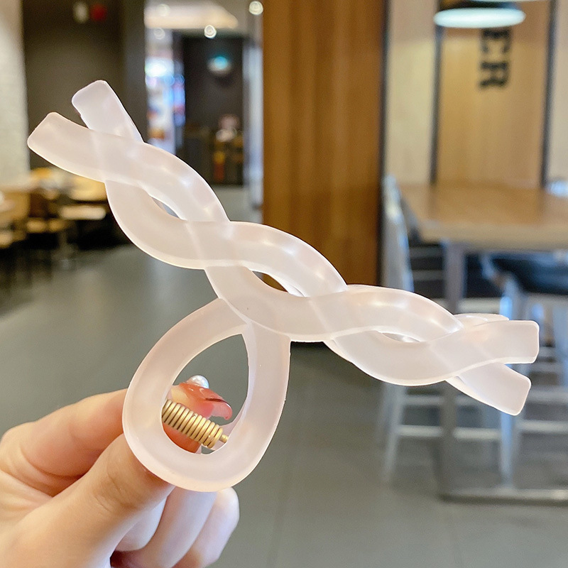 La parte posterior de la cabeza horquilla de perlas grande al por mayor pinza de metal ins pinza de tiburón sensación de alto nivel, simple, horquilla femenina