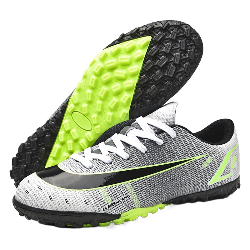 Zapatos de fútbol de uñas largas para hombres zapatos de entrenamiento de uñas cortas TF uñas rotas malla de verano estudiante transpirable tamaño adulto zapatos de prueba de cuerpo antideslizante