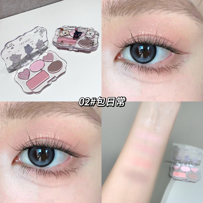 LEEINTO Wang Pao Limited Five-Color Eye Shadow Plate Matte Ground Color No Flying Powder Eye Shadow Maquillaje Cross-Border