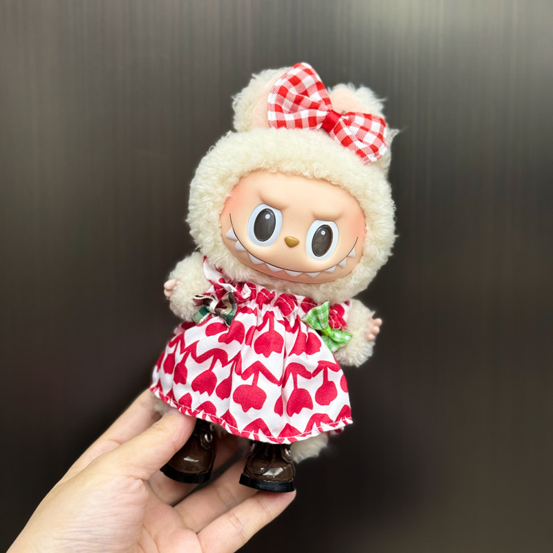 【衣類のみ】ラブブ labubu ベビー服 17cm ペンダント 1代目・2代目 ビニールぬいぐるみ 服セット|undefined