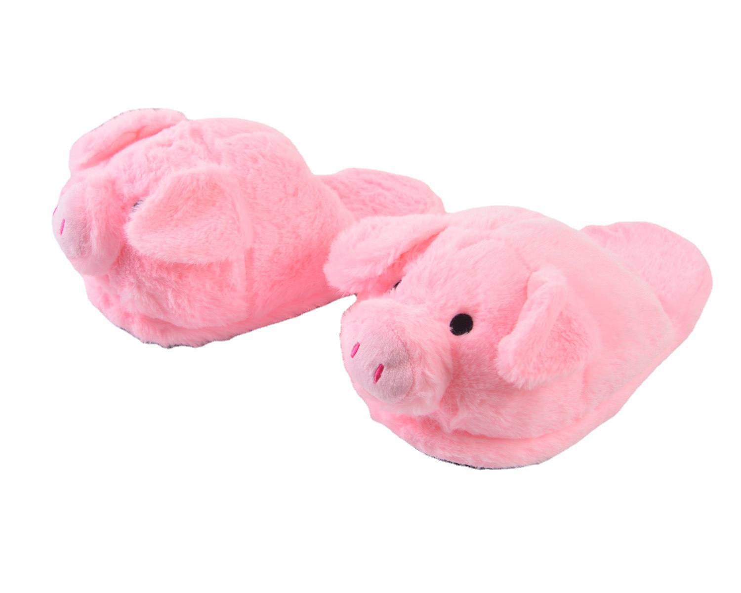 Damen Hausschuhe aus Plüsch mit offener Spitze, für Sommer und Winter, Schlafzimmer, leicht, atmungsaktiv_voghion.com