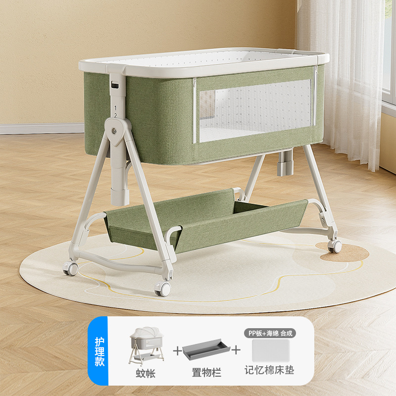 Cama de recién nacidos empalmados, cama de cuna móvil, cama de bebé multifuncional, portátil plegable, Amazon Direct image 9