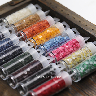 ✅ New Flocked Leather Sequins 22 Colors Canned 3mm French Embroider Suede Round Clothing Baby Clothes Embellishment Material
