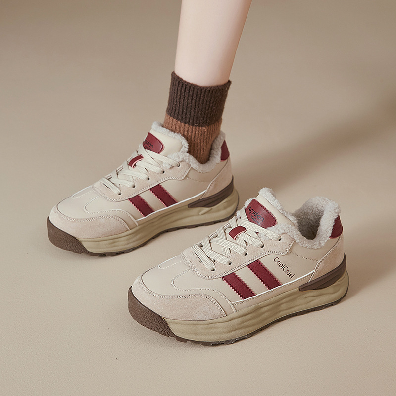 Zapatos de algodón retro retro Mirad de primavera 2026 nuevos zapatos de entrenamiento deportivos de suela gruesa