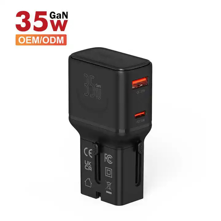 Pd35 Fast Charging Adapter Fast Charging Multi-Country Conversion Plug American, Australian, European, British Standard Charger Small Size and Portable