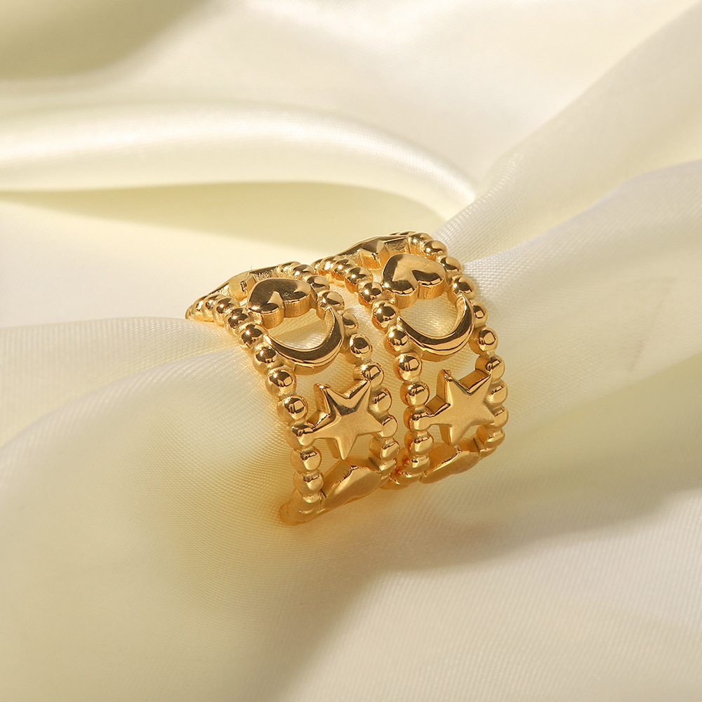 Fashion Geometric Stainless Steel Gold Plated Earrings 1 Pair