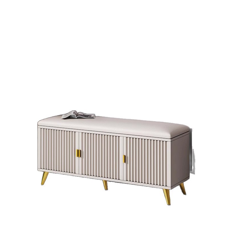 Puerta de entrada para cambiar taburetes de zapatos lujosos de alta calidad almacenamiento se puede sentar en el gabinete de zapatos puerta estrecha simple y moderna con estante de zapatos