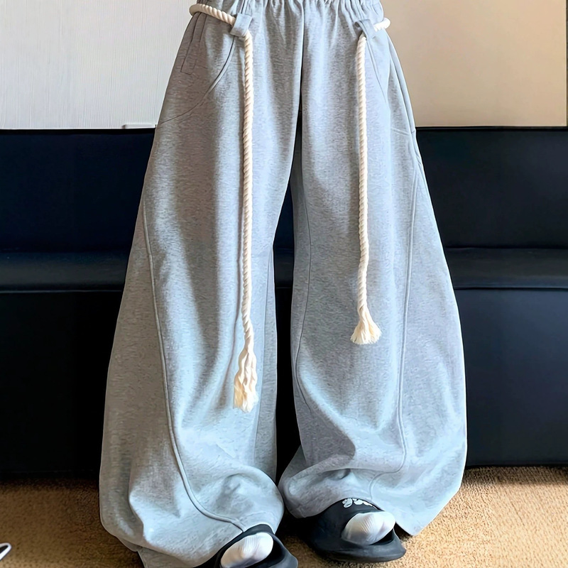 Cross-border 2026 American-style men's summer simple quick-dry long pants versatile for commuting, fashionable jogger drawstring casual pants Cross-border 2026 American-style men's summer simple quick-dry long pants versatile for commuting, fashionable jogger drawstring casual pants