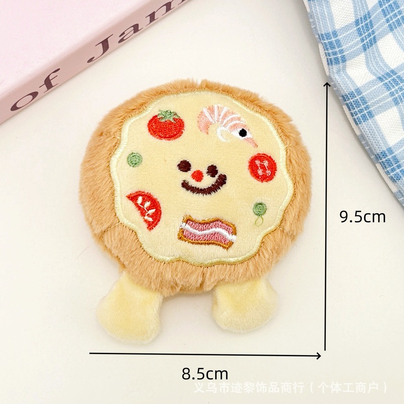 かわいいクリエイティブドリアンピザきしむペンダント漫画ぬいぐるみストロベリーケーキブローチ diy 靴と帽子アクセサリー|undefined