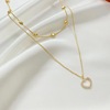 Accessory, fashionable necklace from pearl, chain for key bag , choker, European style