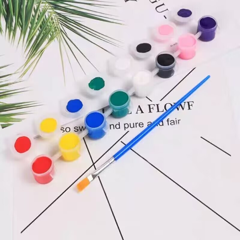 12 色水彩顔料人形着色セット子供の diy アート絵画落書きペイントストリップ 2 ミリリットル水彩顔料|undefined