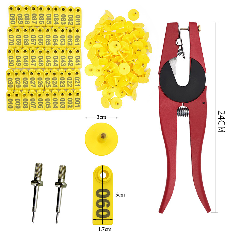 Oveja oreja etiqueta alicates cerdo ganado oveja oreja etiqueta veterinaria oreja animal oreja etiqueta Cerda oreja
