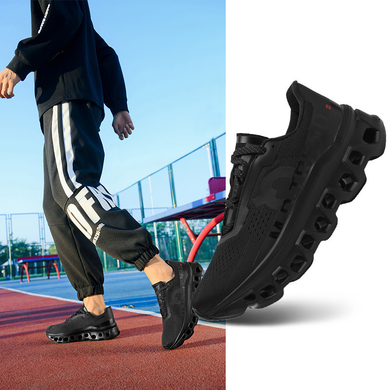 新しいファッションメンズ厚底ランニング潮靴通気性メッシュスポーツシューズマラソンアウトドアランニングメンズシューズ|undefined