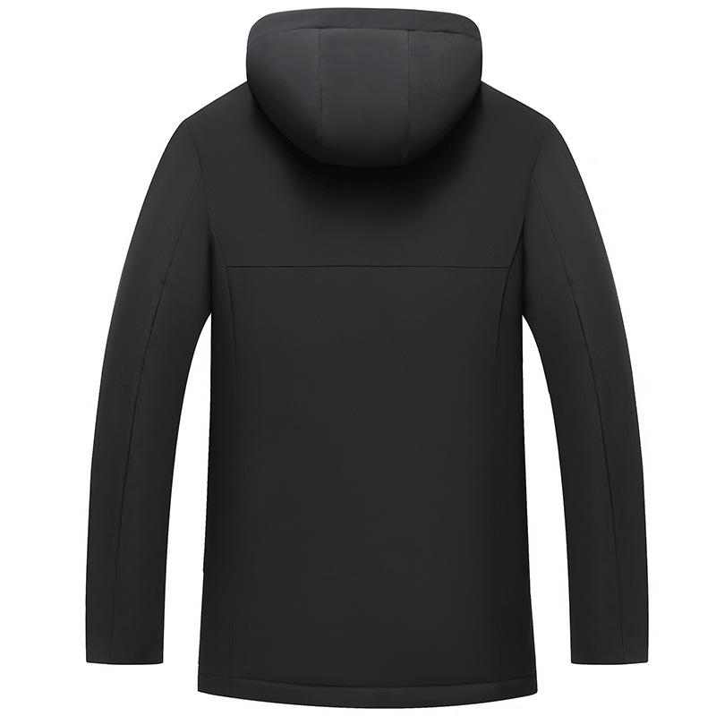 Cross-border para hombres y mujeres con pelusa más gruesa chaqueta con capuchón parker lana interior chaqueta de grafeno para papá calentamiento