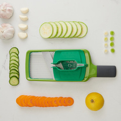 Adjustable fruit and vegetable slicer with hand guard, kitchen household vegetable slicer, slicing fruit and vegetable cutting board