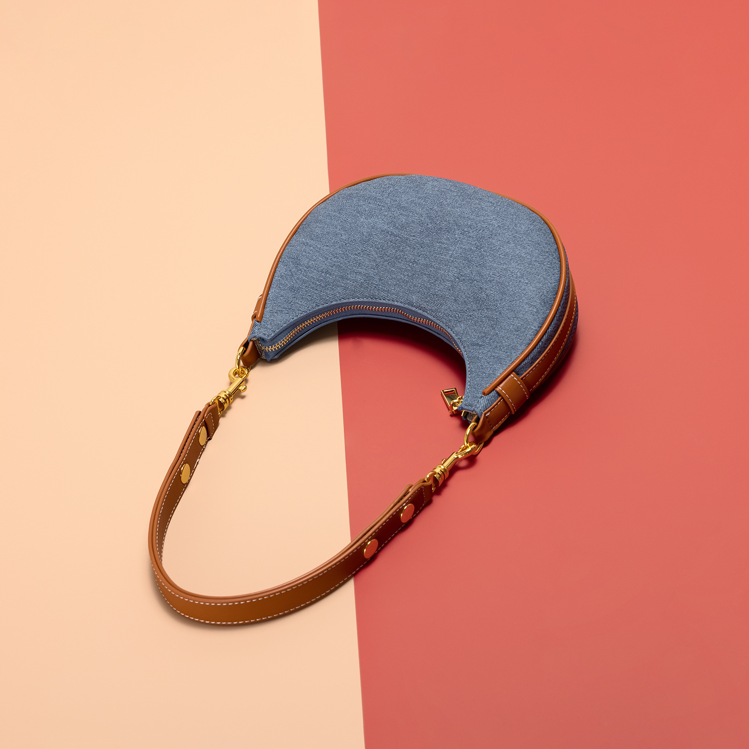 Dropshipping Trendy Commuter Women's Bag New Casual Denim Baguette Bag Versatile Shoulder Crossbody Bag