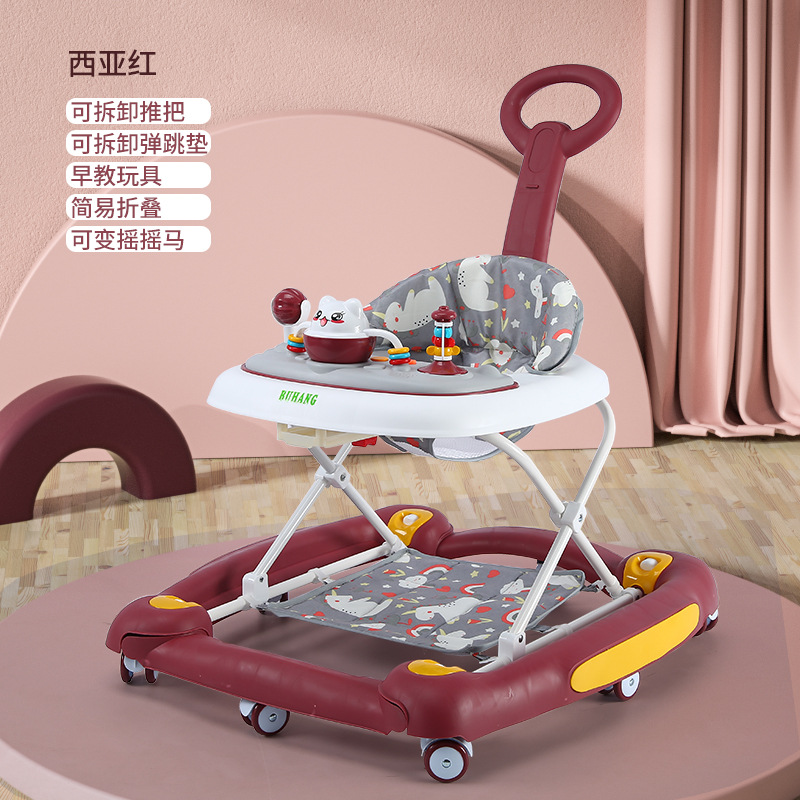 Un niño caminante de un año anti-pierna tipo o anti-rolling mano empuje para aprender a caminar ayuda a caminar eléctrica mayorista venta en caliente transfronteriza