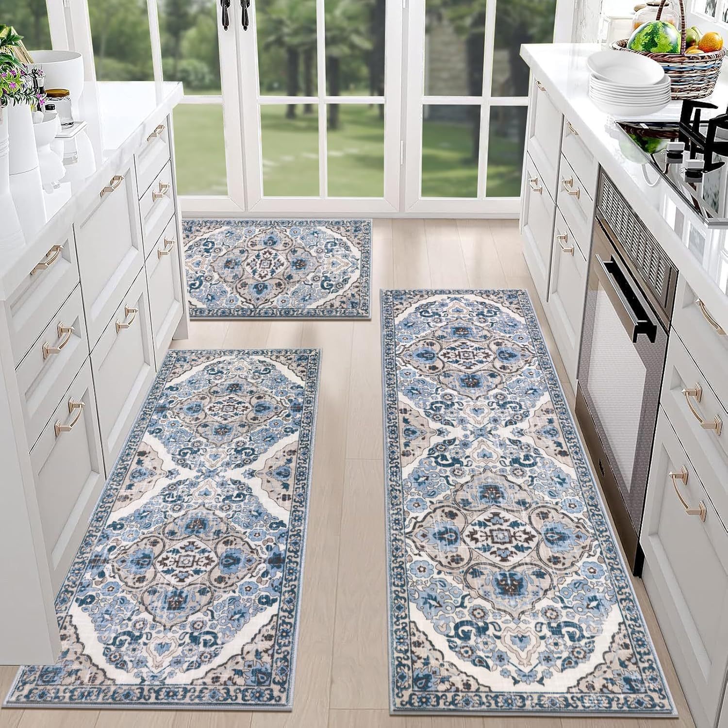 Cross-border Bohemian Ethnic Corridor Carpet Dirt-resistant Kitchen Foot Mat Washing Machine Absorbent Strip Floor Mat Wholesale