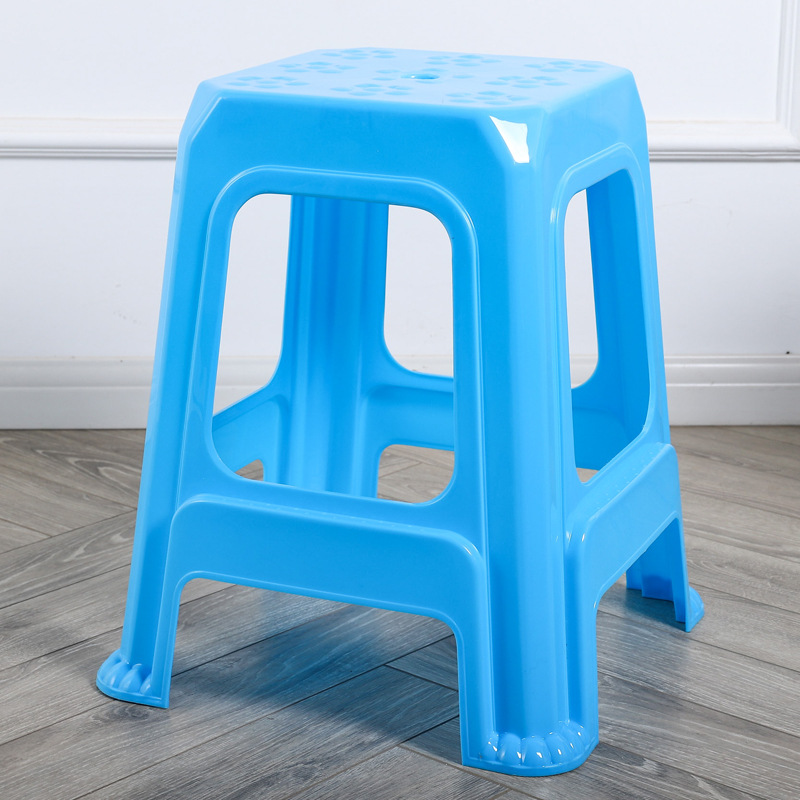 Taburetes de plástico gruesos taburetes altos caseros taburetes de goma cocinados taburetes taburetes de comedor para adultos taburetes de plástico cuadrados simples