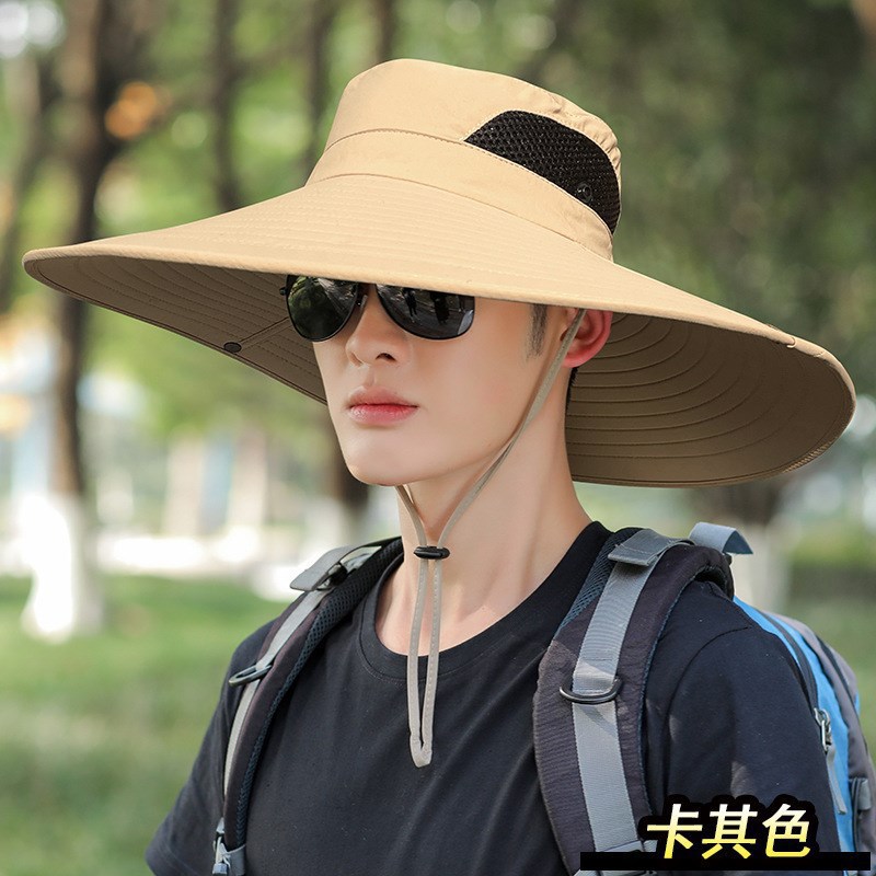 Sombrero de protección contra el sol para hombres y mujeres al aire libre cubierta de cuello gorro de verano gran bisel anti-UV sombrero de pesca sombrero de montaña sombrero de bicicleta