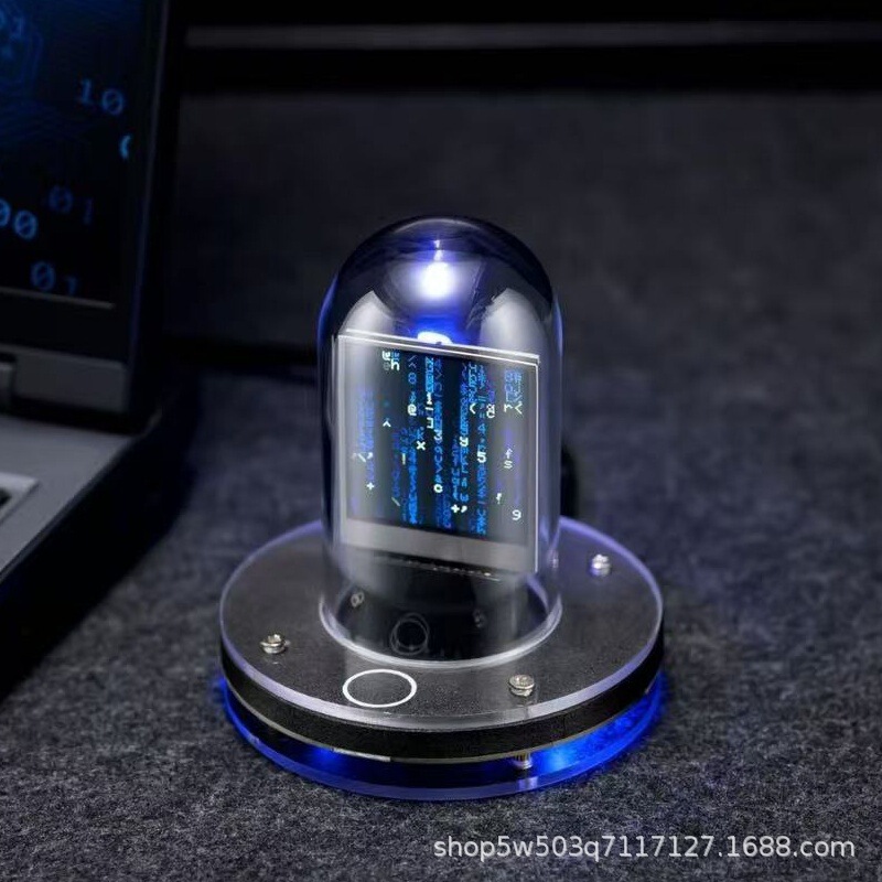 Трансграничные популярные часы Nixie с переворачивающейся погодой, смарт-биткойны, ЖК-дисплей, настольные часы, украшение