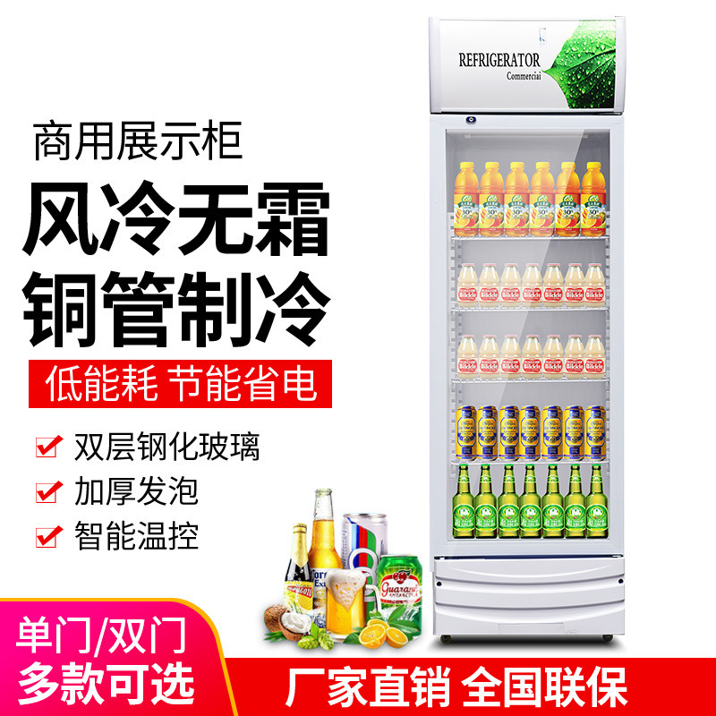 鲜奶吧水果捞饮料展示柜冷藏立式啤酒保鲜柜超市商场可用