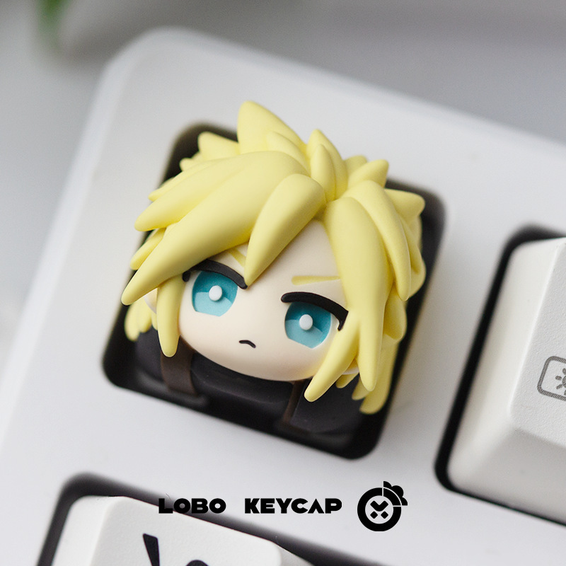Final Fantasy Ff7 ~ Tifa Alice Stylish Resin Art Keycap Mechanical Keyboard Keycap Gift