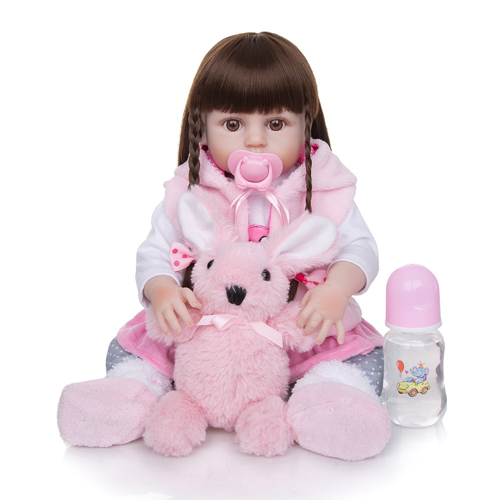 Keiumi 48cm renacer bebé completo silicona niña renacer muñeca simulación bebé