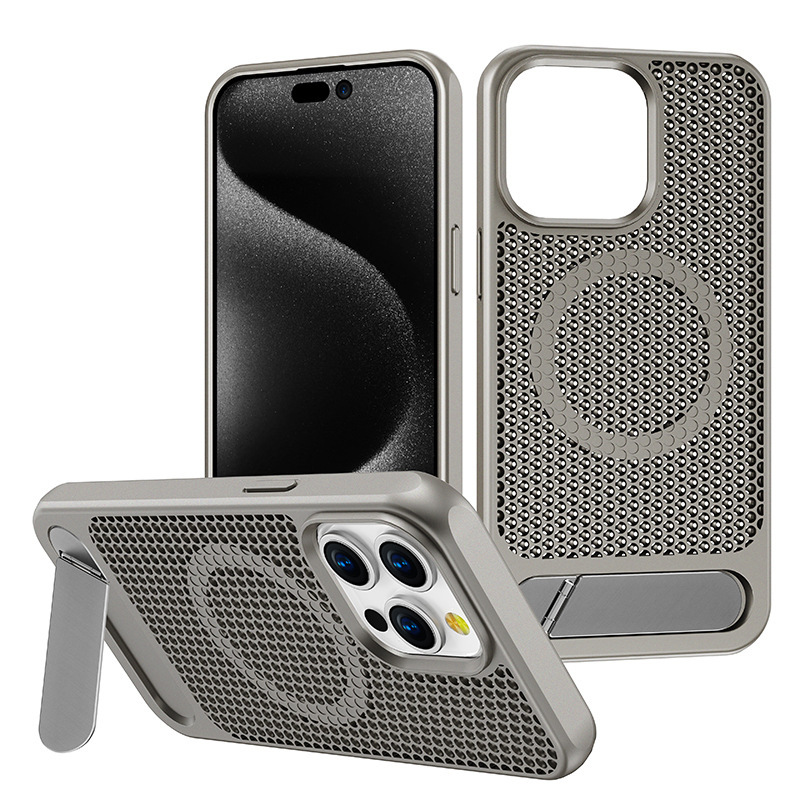 Factory Customized Apple 16Promax Honeycomb Cooling Shell Suitable for Iphone15 Invisible Bracket Mobile Phone Case Factory Customized Apple 16Promax Honeycomb Cooling Shell Suitable for Iphone15 Invisible Bracket Mobile Phone Case