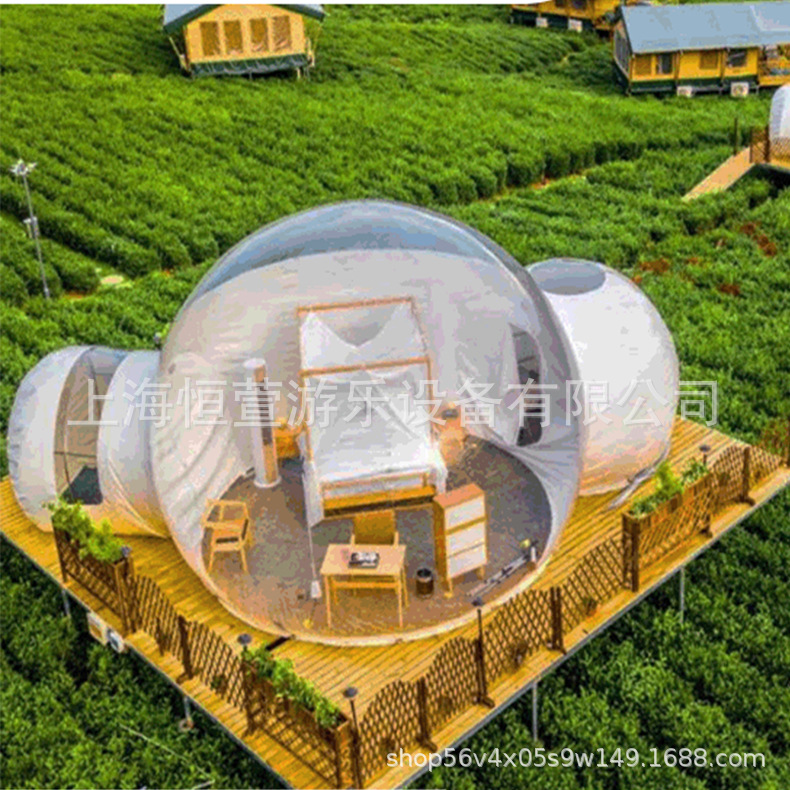 网红透明泡泡屋星空帐篷充气帐篷透明房子户外活动帐篷