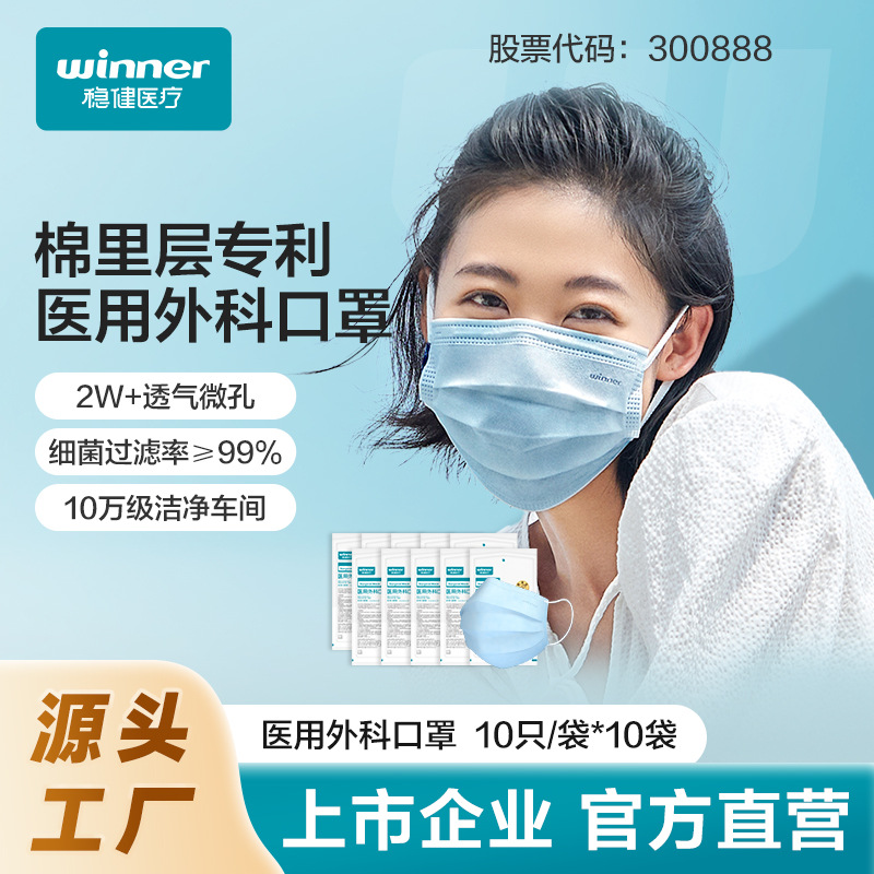 Winner stable medical and medical surgical mask three -layer weapon…