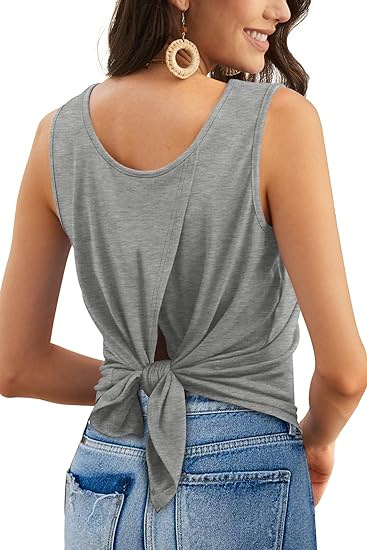 Vente En Gros Femmes Décontractée Style Simple Vêtement De Rue Couleur Unie Sans Manches T-shirts display picture 18