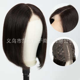 亚马逊新品时尚跨境假发真人发前蕾丝顺发头套现货工厂直发