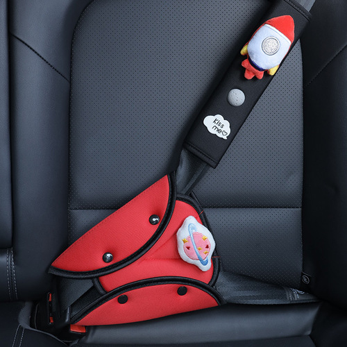 Car child safety belt holder anti-stranglehold limiter cartoon creative baby seat safety belt shoulder cover