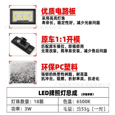 Volkswagen – License plate lamp Light for Volkswagen