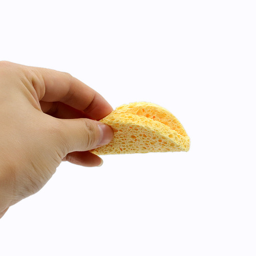 Natural wood pulp cotton face sponge, honeycomb-shaped cleansing puff, cleaning & makeup-removing cotton pads, exfoliating face wash sponge