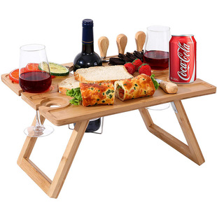 Dongguan Bamboo Woodware Manufacturers Custom Bamboo Outdoor Portable Picnic Solid Wood Table Solid Wood Paint Foldableing Table