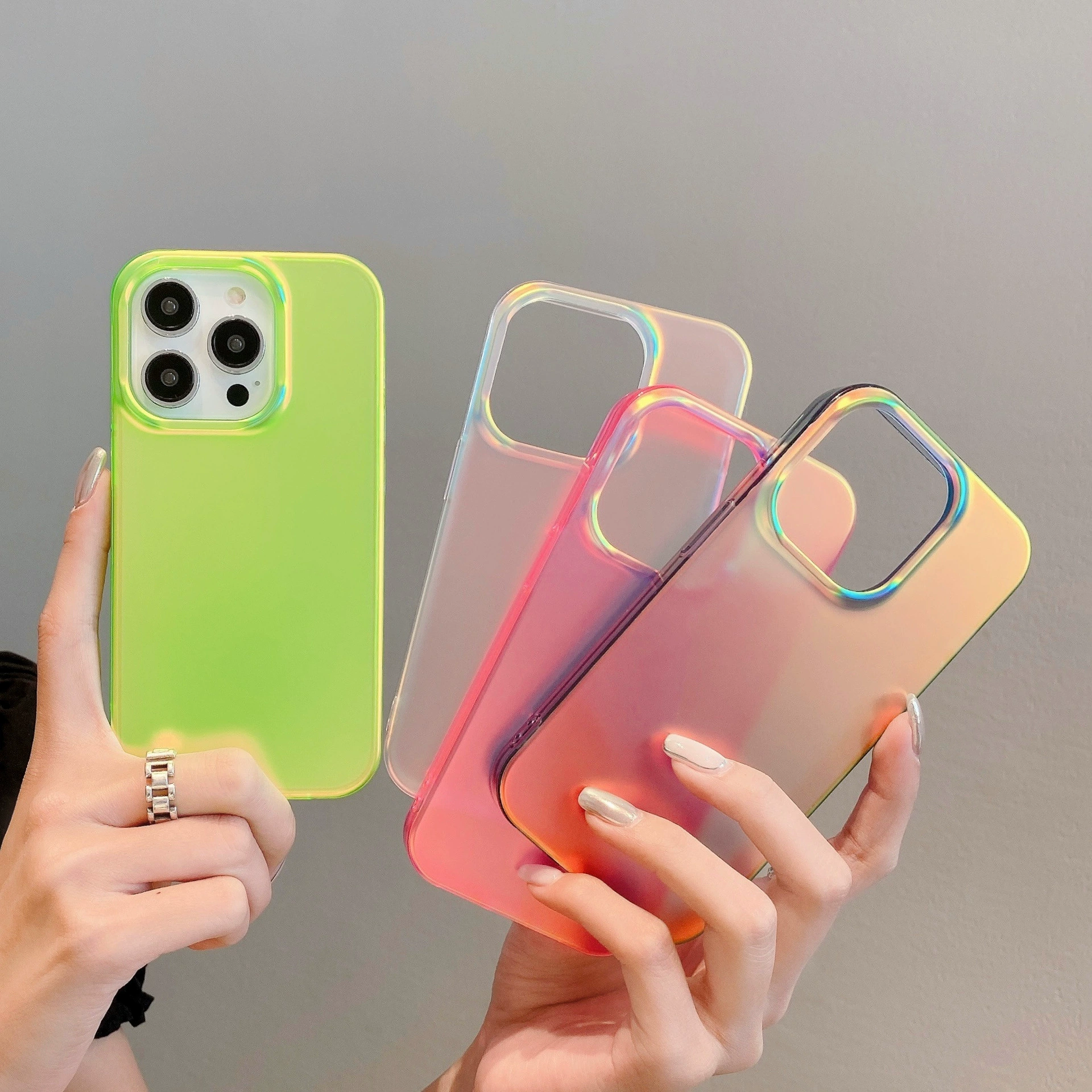 Яблоко, флуоресцентный чехол для телефона pro, матовый совместимый iphone13, мобильный телефон, градиент, японский и корейский