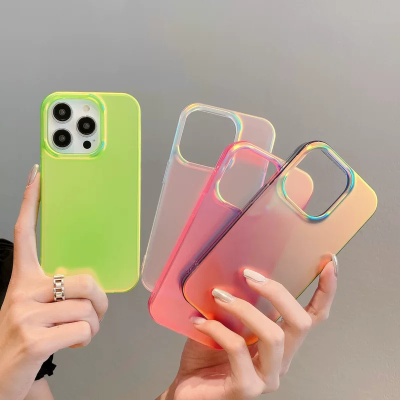 Яблоко, флуоресцентный чехол для телефона pro, матовый совместимый iphone13, мобильный телефон, градиент, японский и корейский