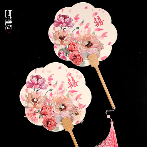 Chinese style bridal fan Chinese style wedding fan bridesmaid wedding photo props wedding Hanfu ceremony fan wholesale