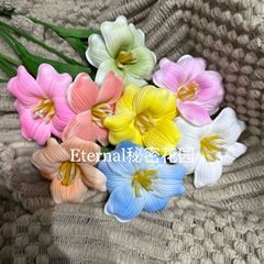 チューリップネット赤香薫EVA模造花PU手触り笑い花絹花家庭卵花