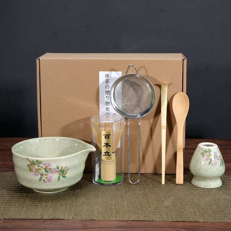 Japonés Matcha tazón Matcha túnica canción té herramientas de pedido taza de té de cerámica taza de té mezclador Matcha cepillo taza de té